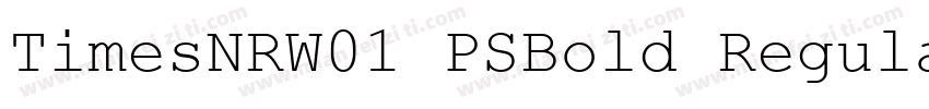 TimesNRW01 PSBold Regular字体转换